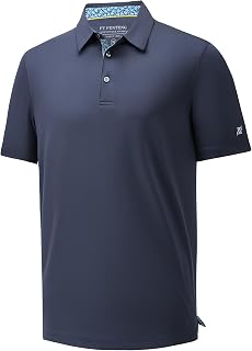 Mens Polo Shirts Short Sleeve Casual Solid Stylish Dry Fit Performance Collared Golf Polo Shirts for Men