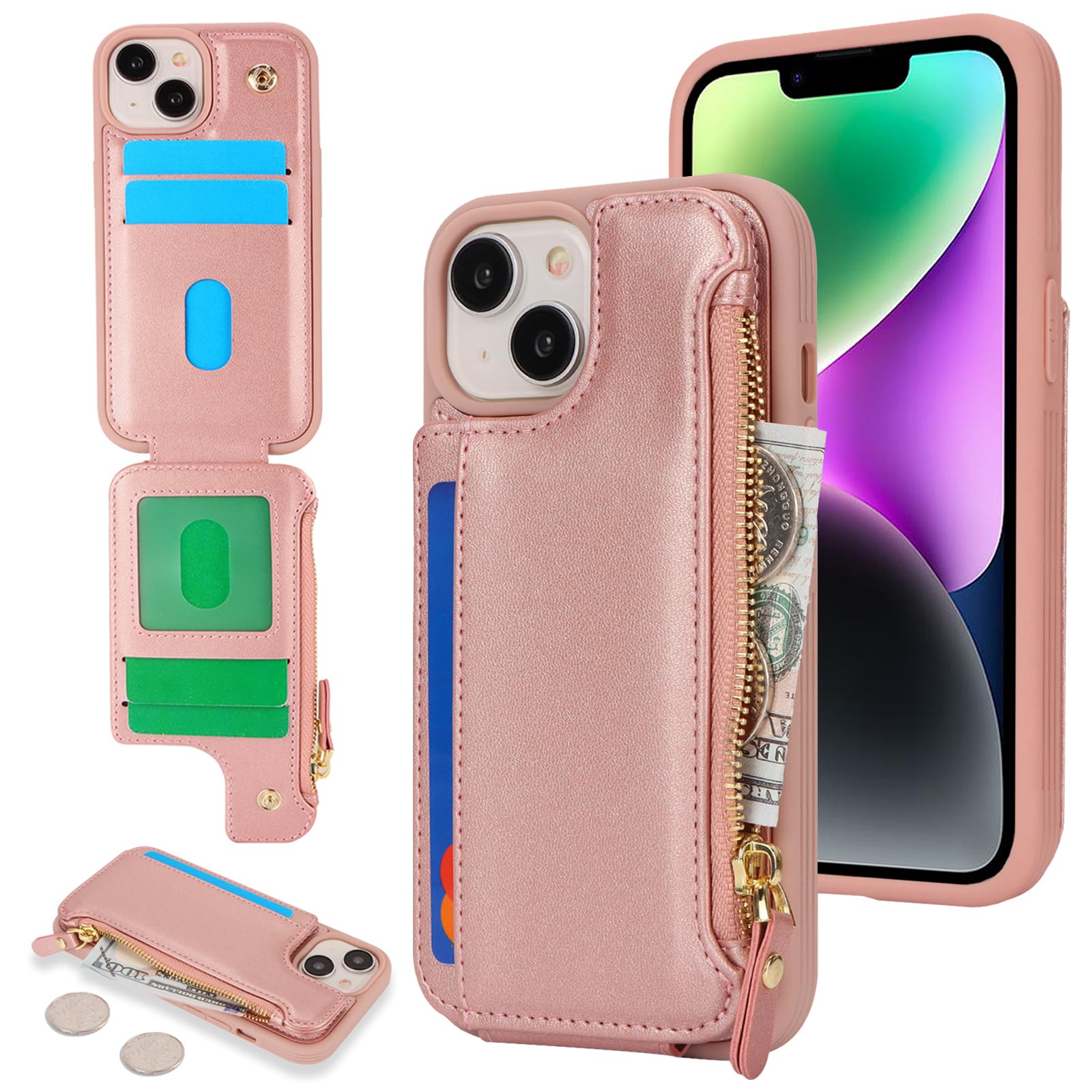 SailorTech for iPhone 14 Phone Case with Credit Card Holder for Men, iPhone 14 C