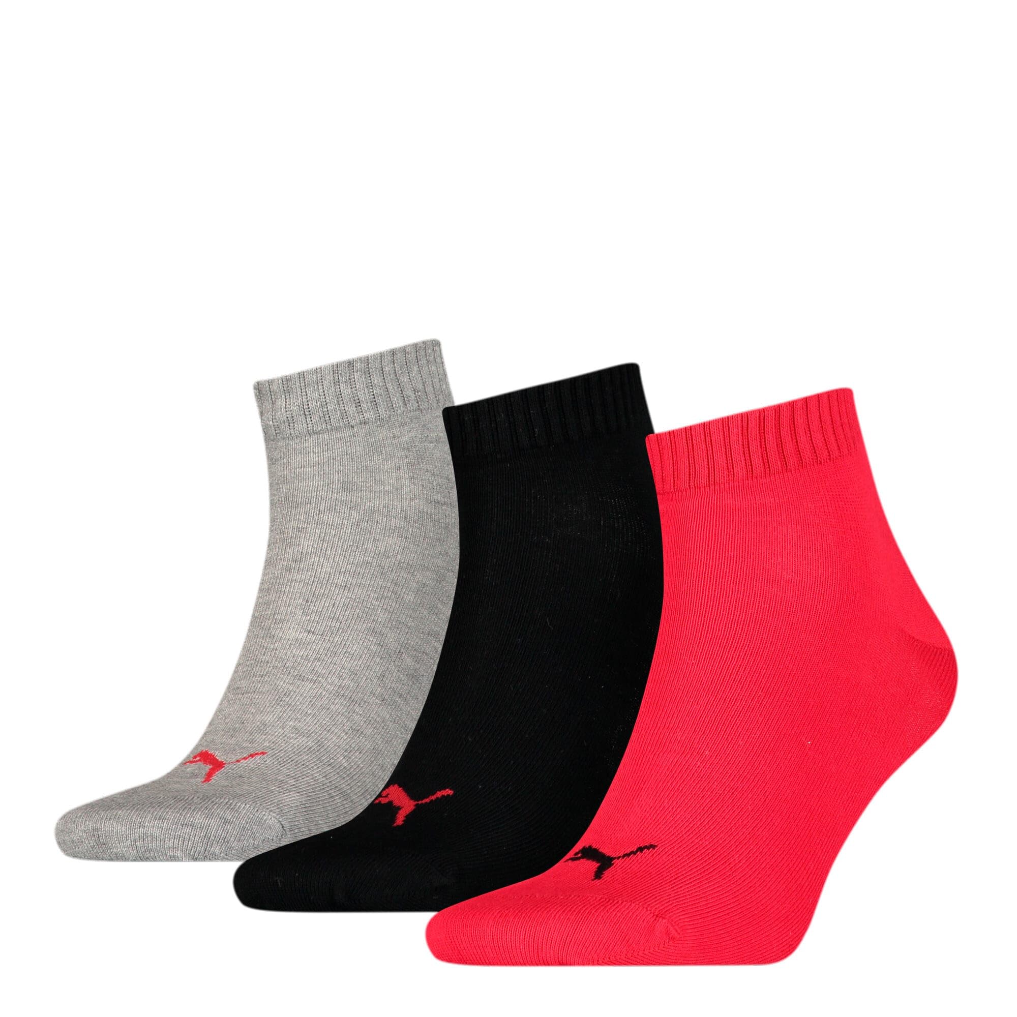PUMA 3 Pairs Unisex Striped Low Top Sports Socks