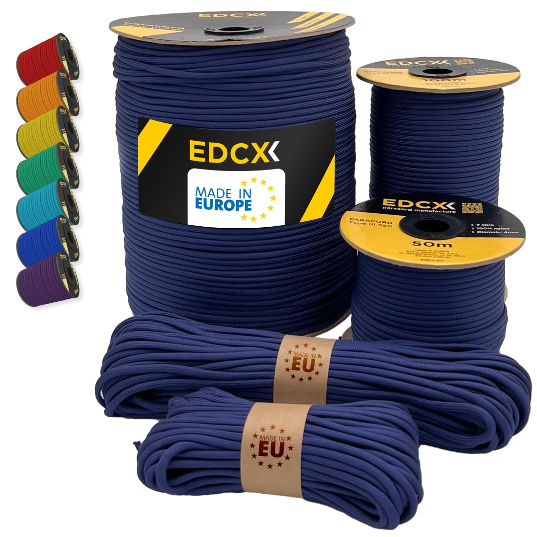 4mm Paracord 35+ Solid Colours (10m, 15m, 30m, 50m, 100m, 300m) | Ideal for Camp