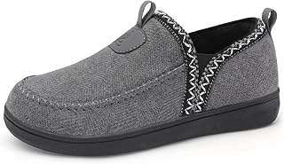 LeIsfIt Women's Slippers Wide Toe Box Memory Foam Slip-On House Shoes