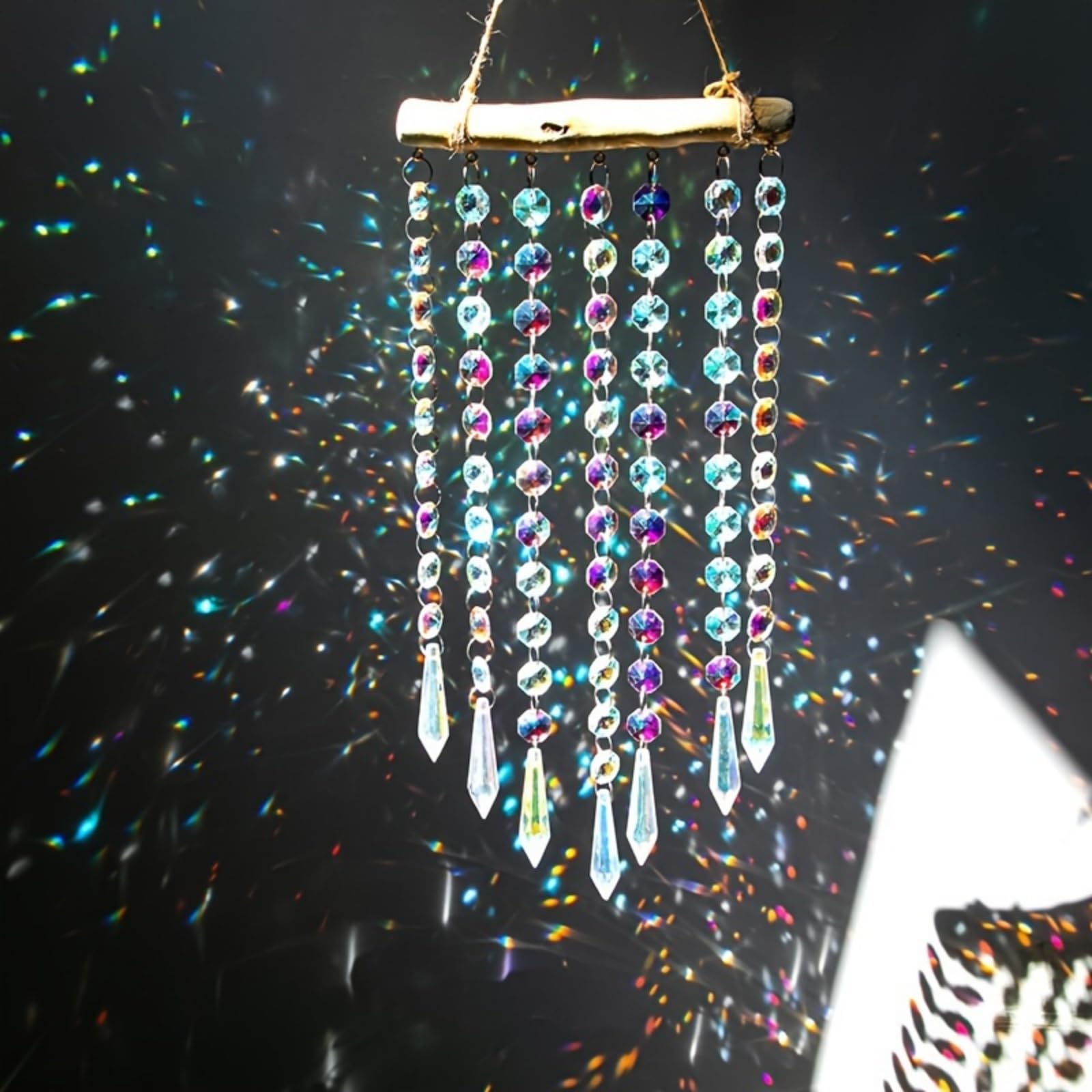 Dream Catcher Crystal Prism Pendant for Window Garden Decoration Rainbow Crystal