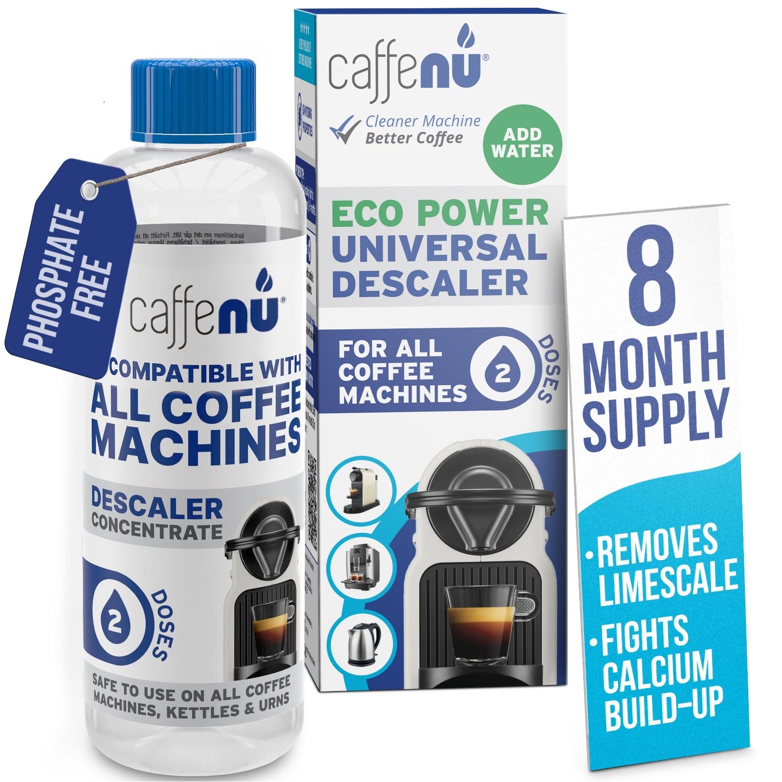 Caffenu Nespresso Compatible Universal Descaling Solution for Coffee Makers