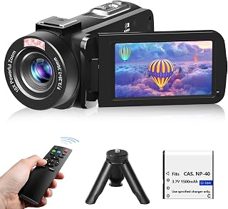 Video Camera, Full HD 1080P 30MP Camcorder, Vlogging Camera for YouTube | Blogging Camera Infrared Night Vision, 18X Digital Zoom 3.0“ LCD Screen Rcorder with Remote Control and Battery for Beginners