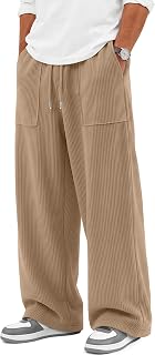 Neer Men's Corduroy Pant Baggy Pant Wide Leg Sweatpant