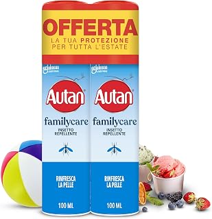 Autan Family Care Mosquito Repellent Spray 2 x 100 ml | Dermatologically tested, effective protection for the whole family up to 4 hours