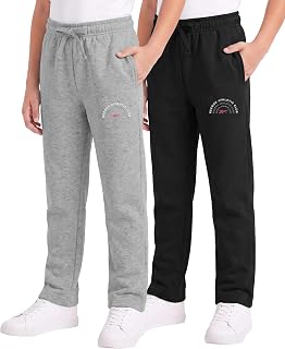 Reebok 2 Pack Girls Fleece Sweatpants Athletic Pants Kids Teen Sweat Tween