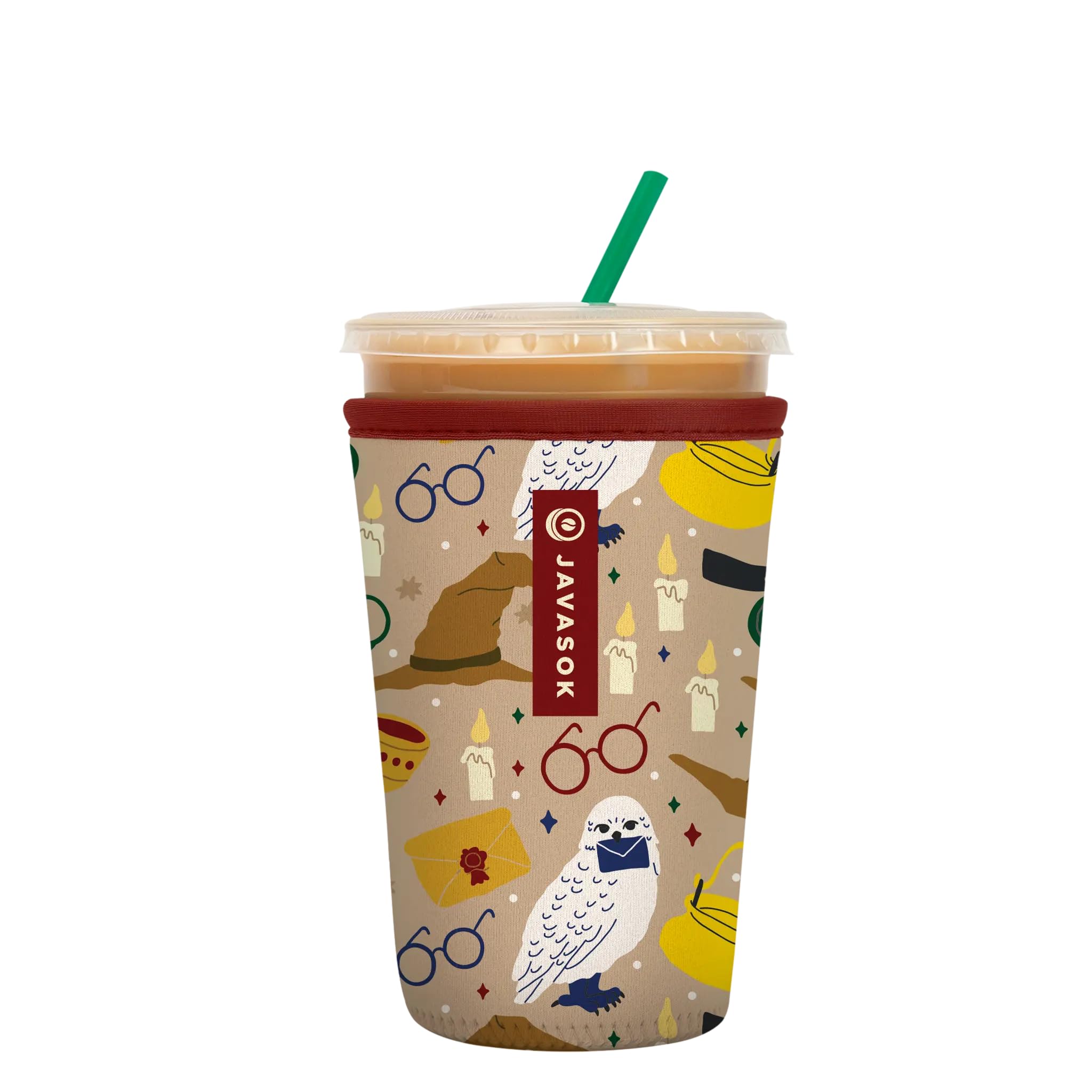 Sok It JavaSok Iced Coffee & Cold Soda Insulated Neoprene Cup Sleeve (Horcrux, M