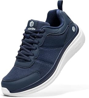 FitVille Extra Wide Walking Shoes Men's Lightweight Casual Shoes Shock Absorption Rebound Fitness Shoes Breathable Gym Flexible Flexible Size 40-50
