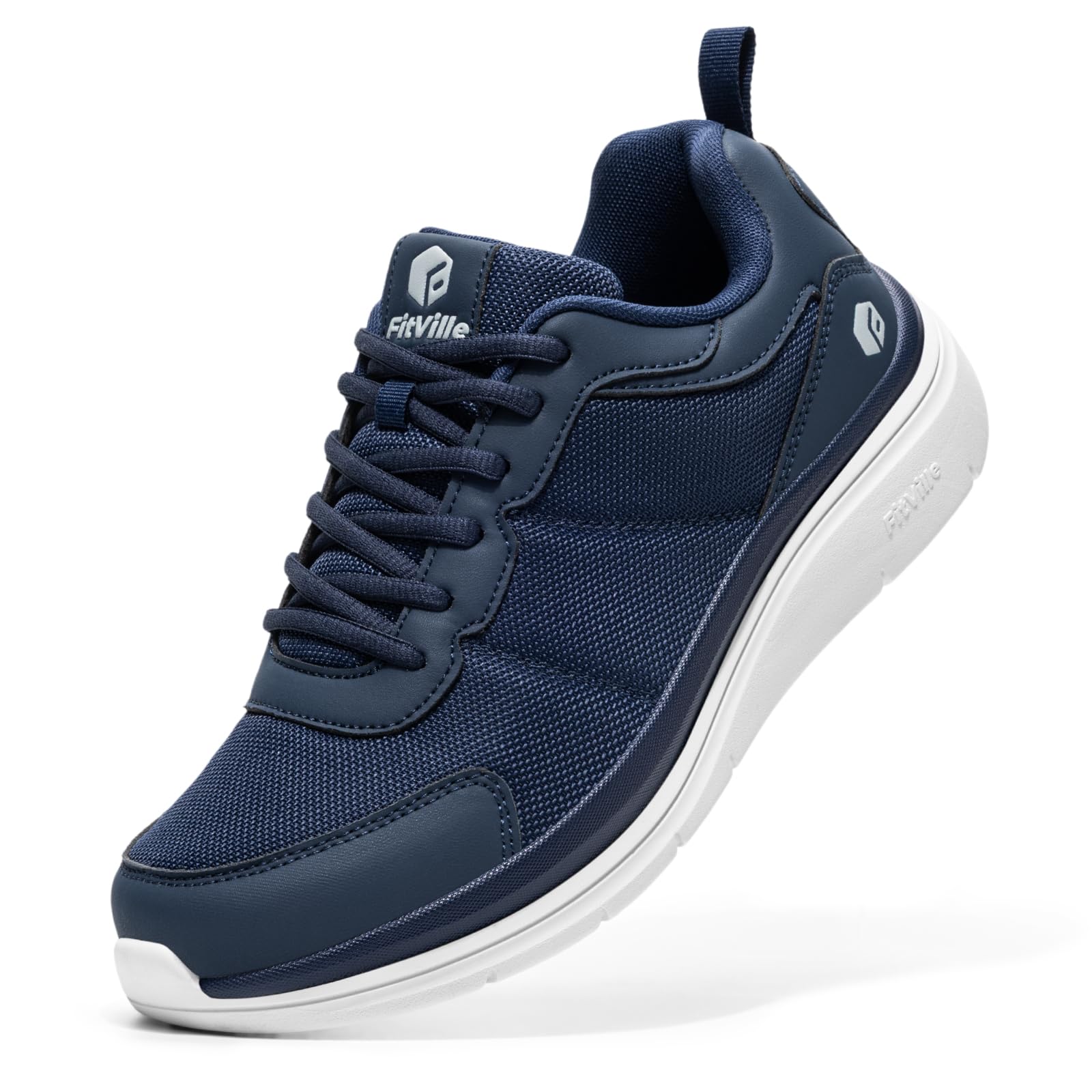 FitVille Extra Wide Walking Shoes Men's Lightweight Casual Shoes Shock Absorptio
