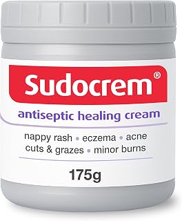 Sudocrem® Antiseptic Healing Cream, Zinc Oxide Cream, 175g | For Nappy Rash, For Eczema, For Acne, For Minor Burns, Pack of 1