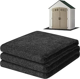 ToLanbbt Outdoor Storage Shed Floor Mat, 8.2 x 6 FT Waterproof Carport Mat, Washable Furniture Pad with Non Slip Backing for Dust, Oil, Protection, Storage Shed Not Included