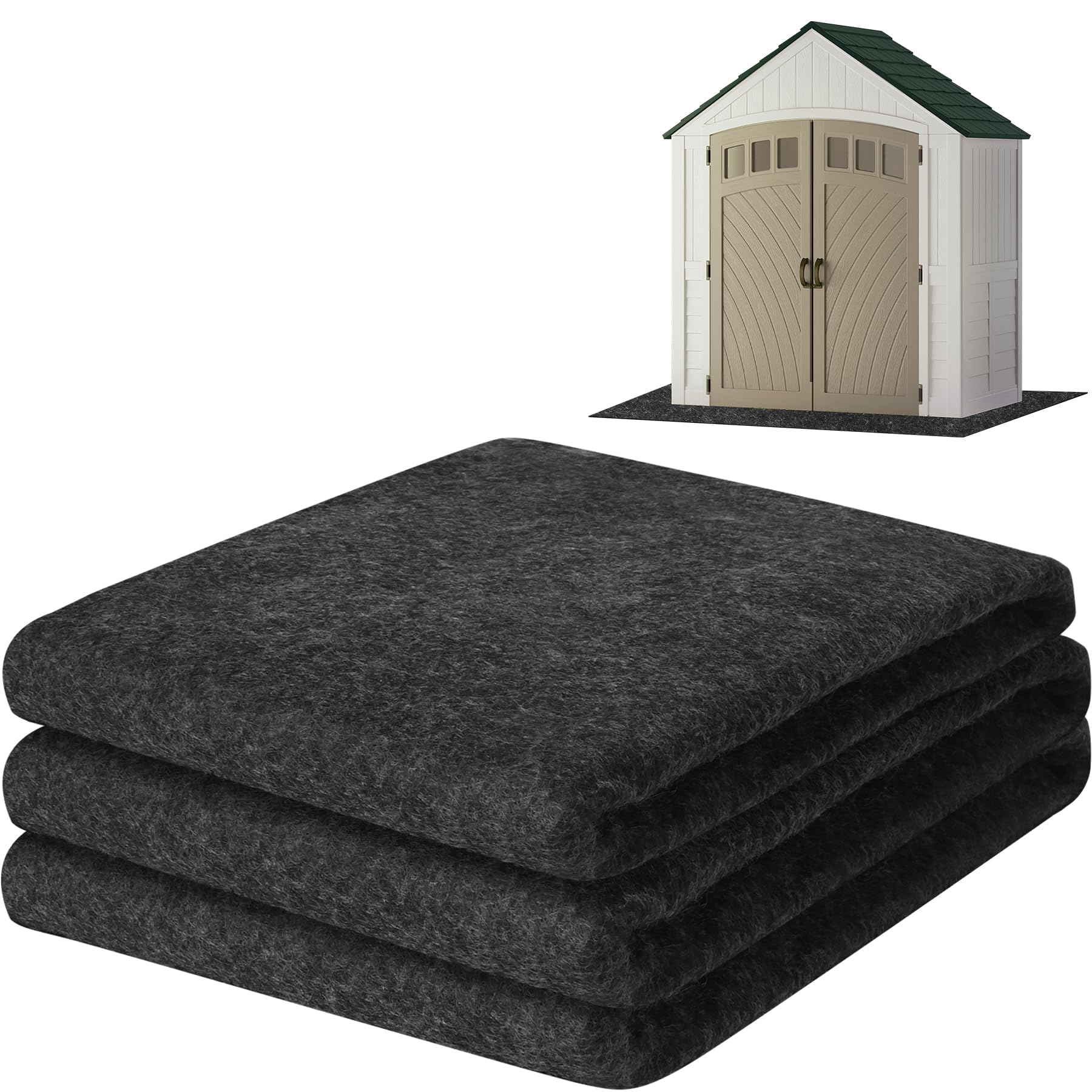ToLanbbt Outdoor Storage Shed Floor Mat, 8.2 x 6 FT Waterproof Carport Mat, Wash