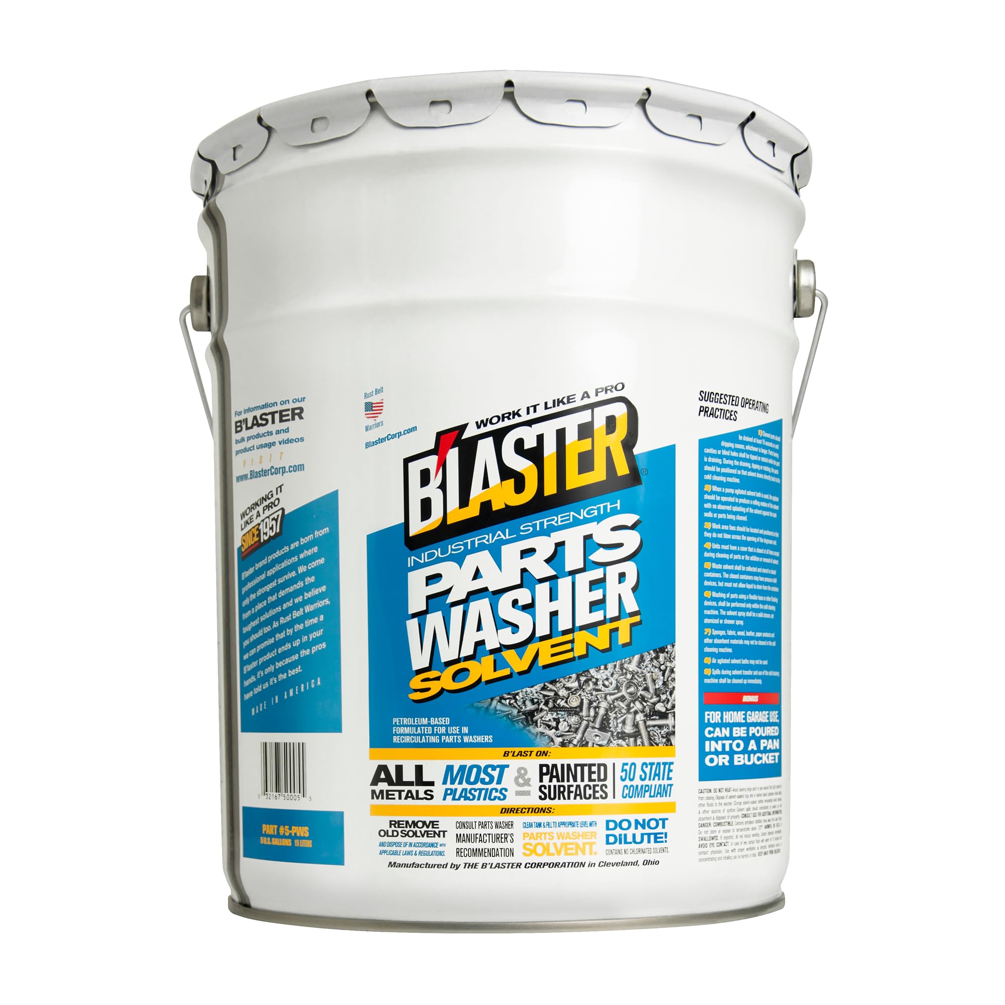 B’laster Parts Washer – Parts Cleaner Solvent – High Flashpoint Formula Cleans O