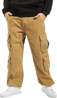 Brandit Pants Pure Vintage Man Cargo Pants Anthracite 100% Cotton Wide