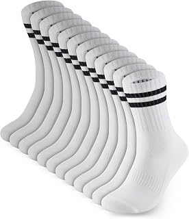 PANDA FOOD Premium Bamboo Crew Socks | Anti-Blister Seamless Breathable Socks for Exercise, Gym or Casual Wear | Unisex Men and Women