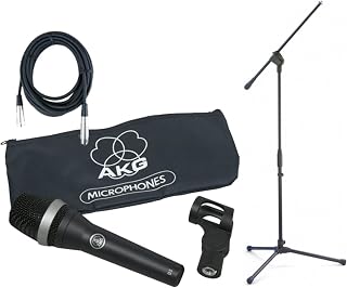 AKG D5 Supercardioid Microphone Bundle with Boom Stand and XLR Cable