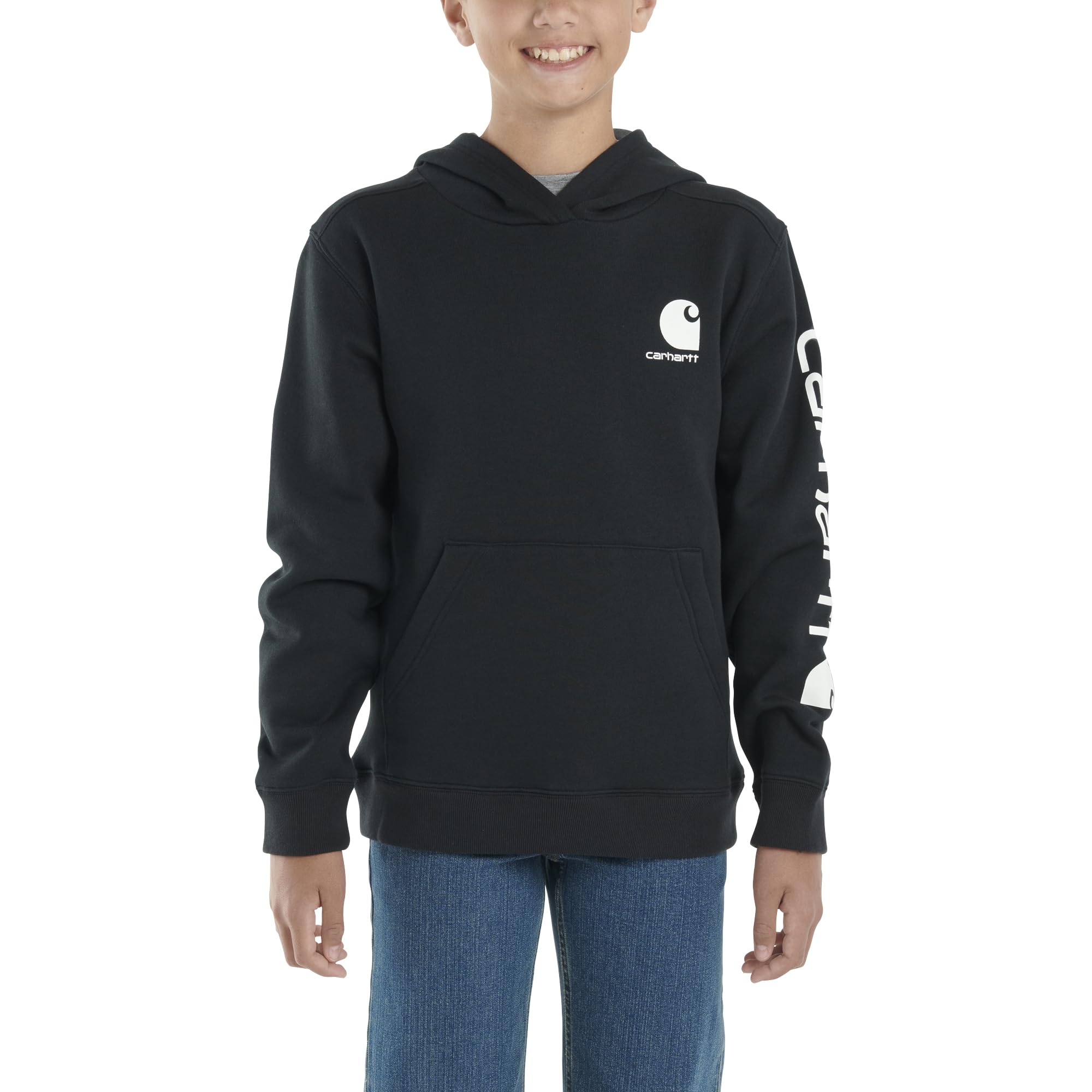 Carhartt Boy's Long Sleeve Hooded Sweatshirt Hooded Sweatshirt (pack of 1)