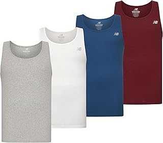 New Balance Mens Cotton Rib Tank Top 4 Pack