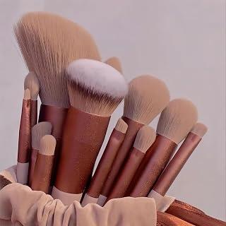 Makeup Brush Set, Makeup Kit, Foundation Powder Concealer Eye Shadow Blush Makeup Brush Makeup Brush Kit, Brown