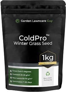 ColdPro™ for Fast Growing Winter Grass Seeds - Germinates in Low Temperatures - Hard Wearing Lawn - Garden Lawncare Guy (1kg)