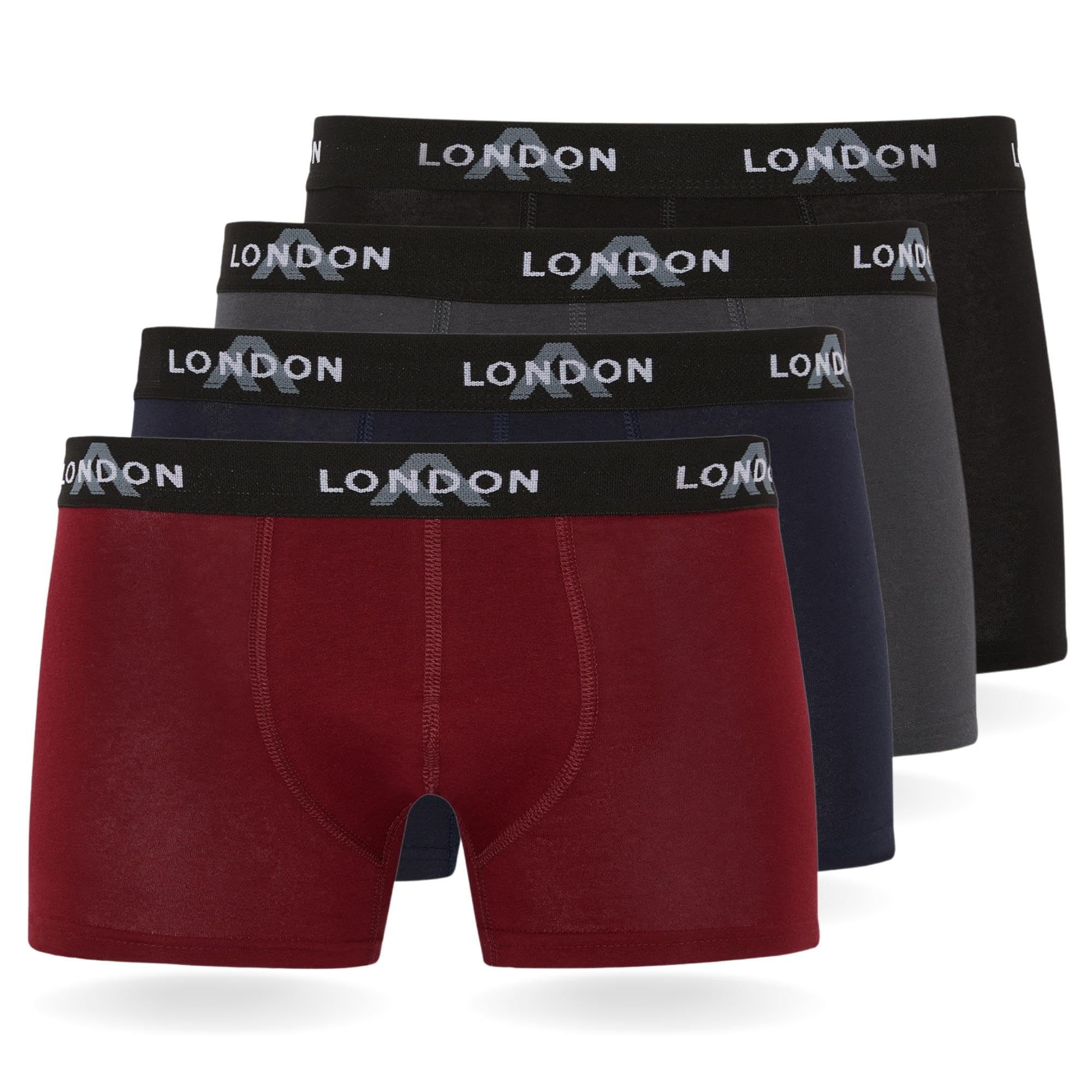 FM London Pack of 4/8 Men's Boxer Shorts with Elastic, Super Comfortable