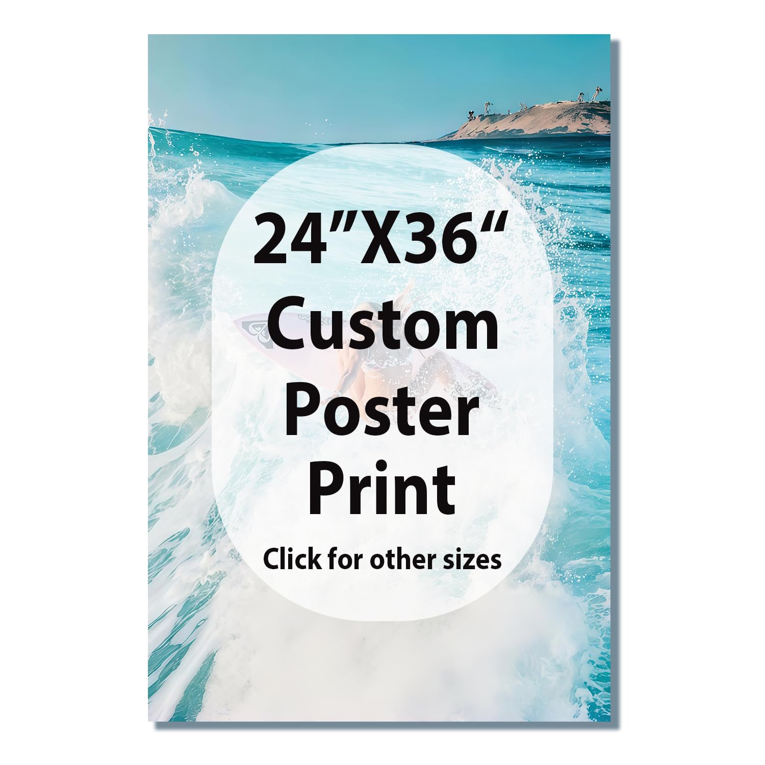 JIMUJIA Custom Canvas Art Print (24L x 36W), Personalized Photo Wall Decor | Unf
