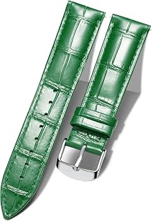BINLUN Leather Watch Strap 10mm-24mm Crocodile Design Alligator Quick Release Replacement Straps for Smartwatch Men Women