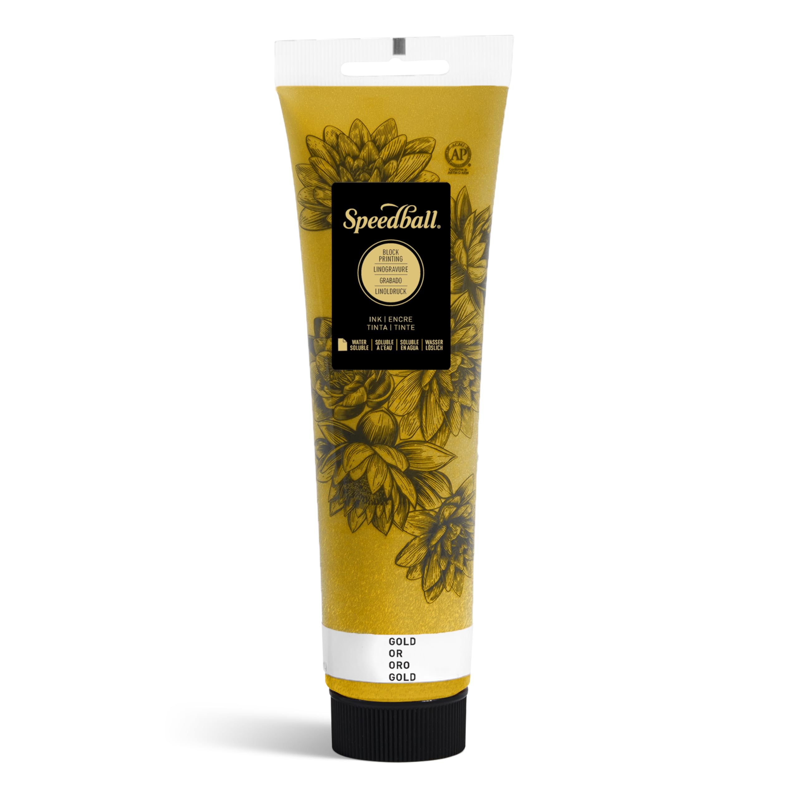 Speedball Water-Soluble Block Printing Ink, 5-Ounce Tube (Gold)