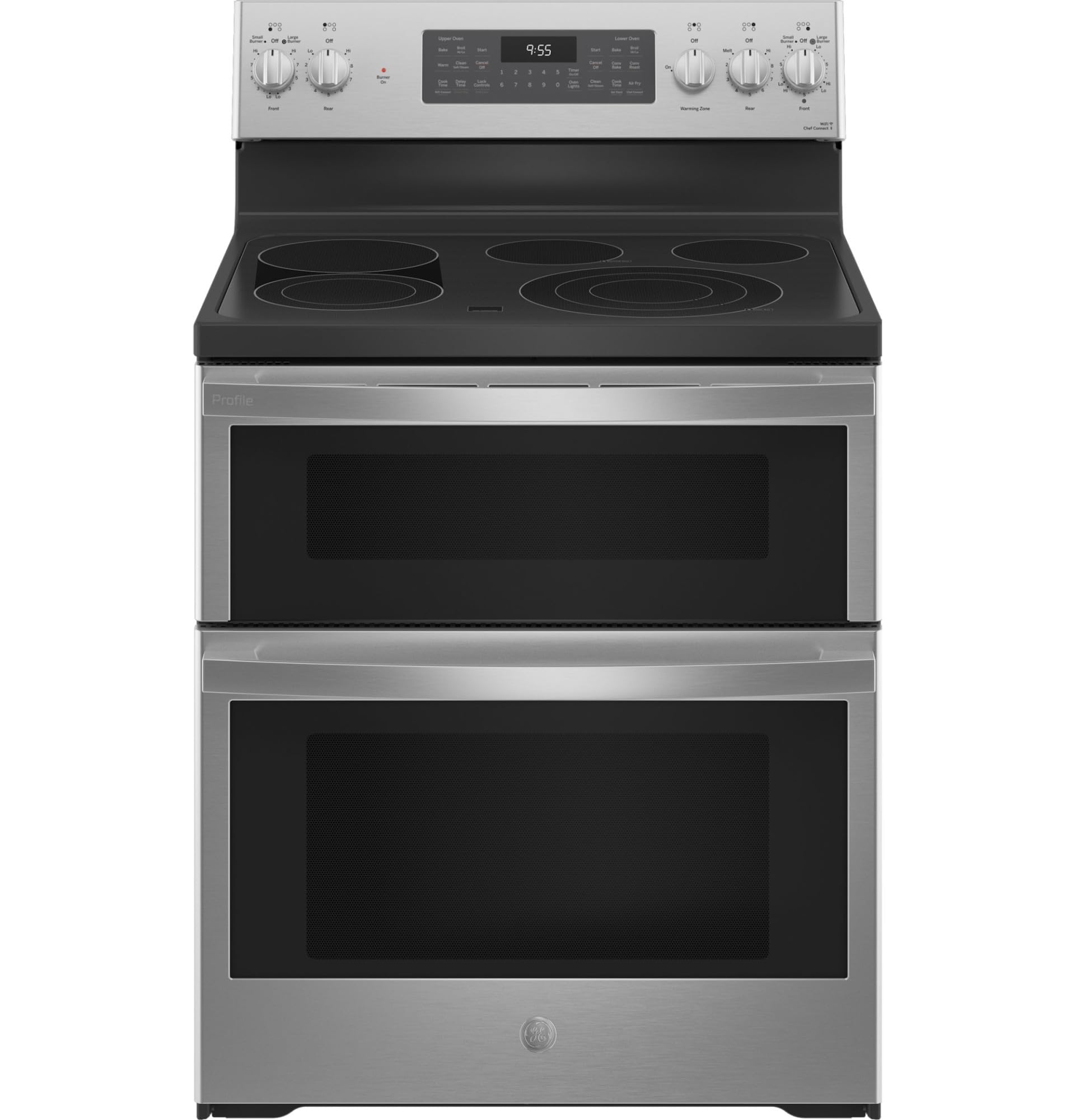 GE Profile 30 in. 5 Burner Element Smart Free-Standing Double Oven Electric Rang