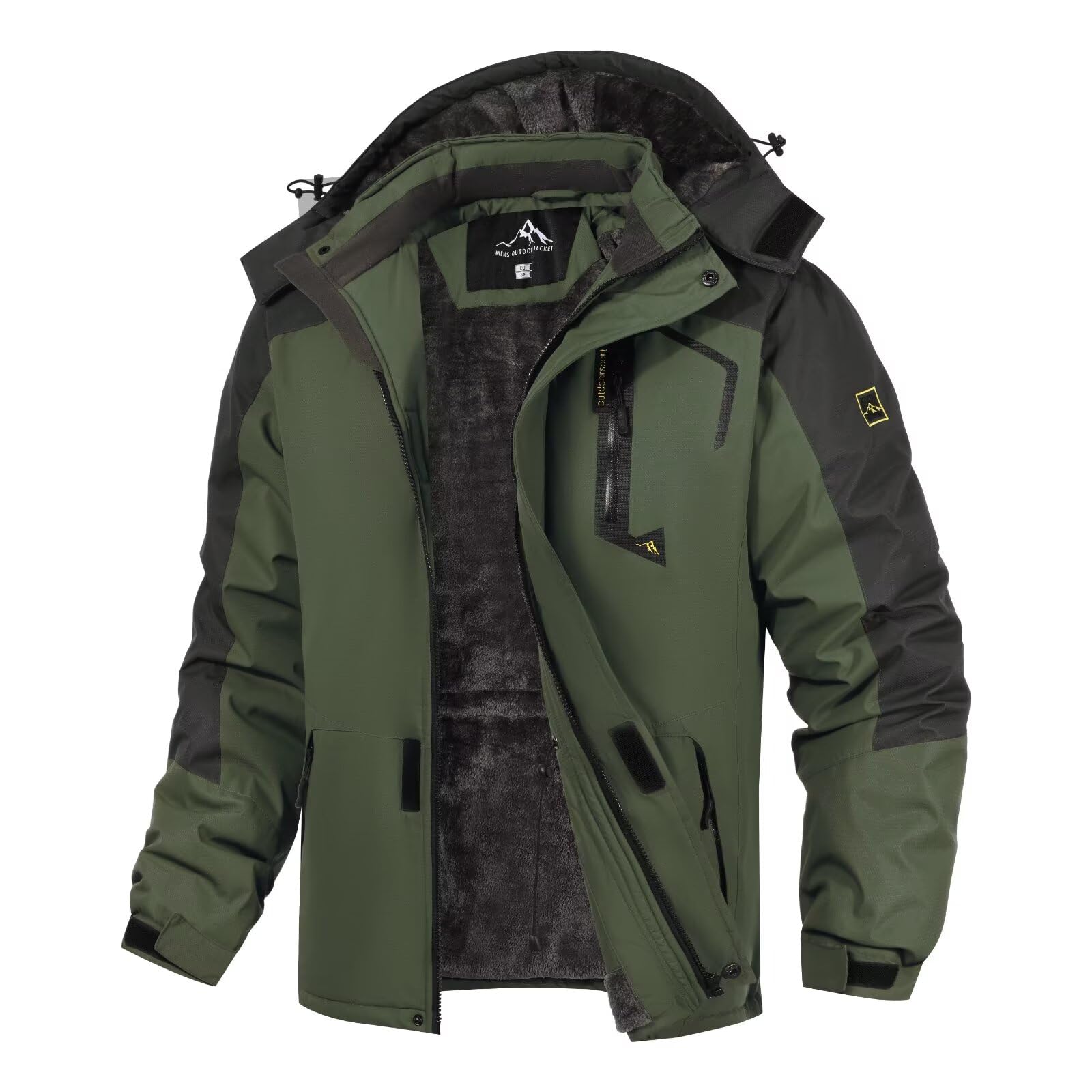 Men's Waterproof Jacket with Removable Hood