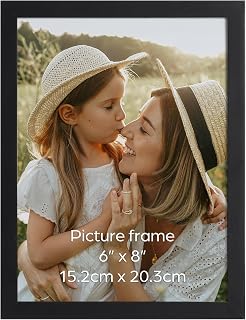 Photo Frame 15 x 20 cm Black Classic Frame Suitable for Photos, Images and Memories, Horizontal or Vertical Display on the Wall or Table