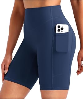 ENERBLOOM Biker Shorts Women with Pockets 4"/6"/8"/10" No Front Seam