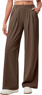 Wide Leg Dress Pants for Women Pull on Work Pants Business Casual Outfits