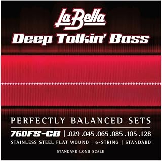 Labella 760FS-CB Deep Talkin' Bass Flatwound 6 String Standard (29 - 45 - 65 - 85 - 105 - 128) Long Scale