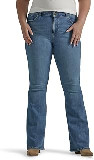 [LEE] Jeans Plus Size Legendary Mid Rise Flare Jean Women's Inner Strength Blue
