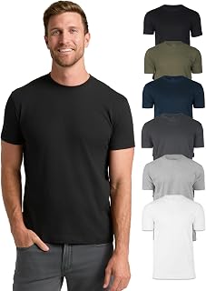 True Classic Mens T-Shirts, Short Sleeve Crew Neck T Shirts for Men | T Shirts for Man, Tshirts Shirts for Men, Mens Shirts, Fitted T Shirts for Men, Plain Crew Neck, Soft 60/40 Cotton-Poly