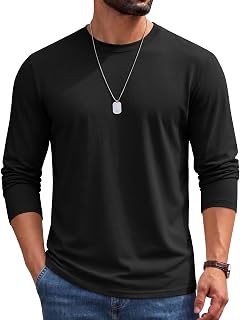 COOFANDY Mens Heavyweight T Shirt 100% Cotton T-Shirt Short Sleeve Crew Neck Tee Basic Plain Tops Regular Fit
