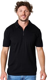Merino.tech 100% Men's Merinos Polo Collar Zip Shirt – Office and Outdoor