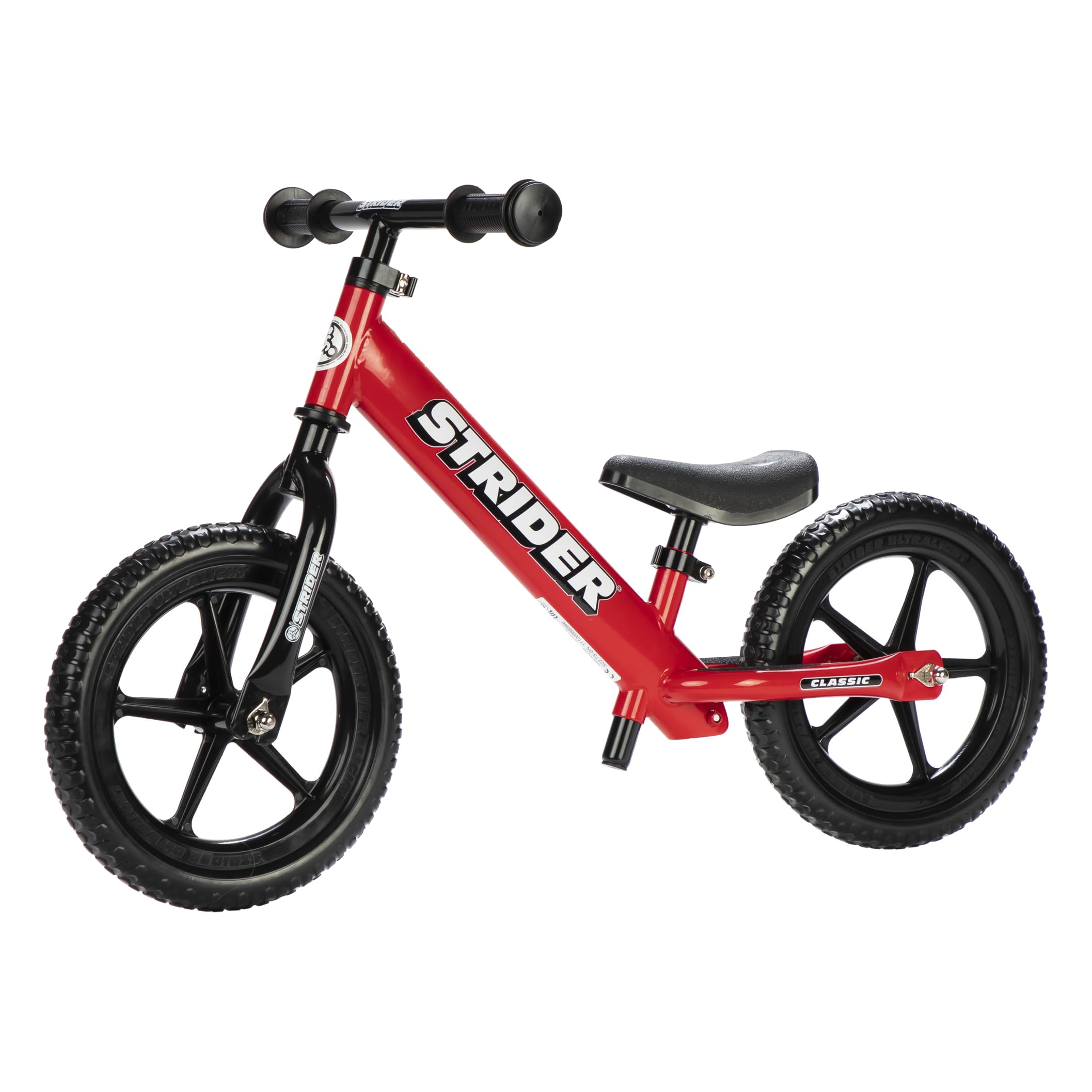 Strider 12” Classic Bike - No Pedal Balance Bicycle for Kids 1 to 3 Years - Incl