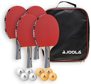JOOLA Table Tennis Set, 4 Bats, Balls and Carry Bag, Multiple Designs | Complete table tennis sets, 4 bats included, various ball quantities, ideal for families, schools and recreational play