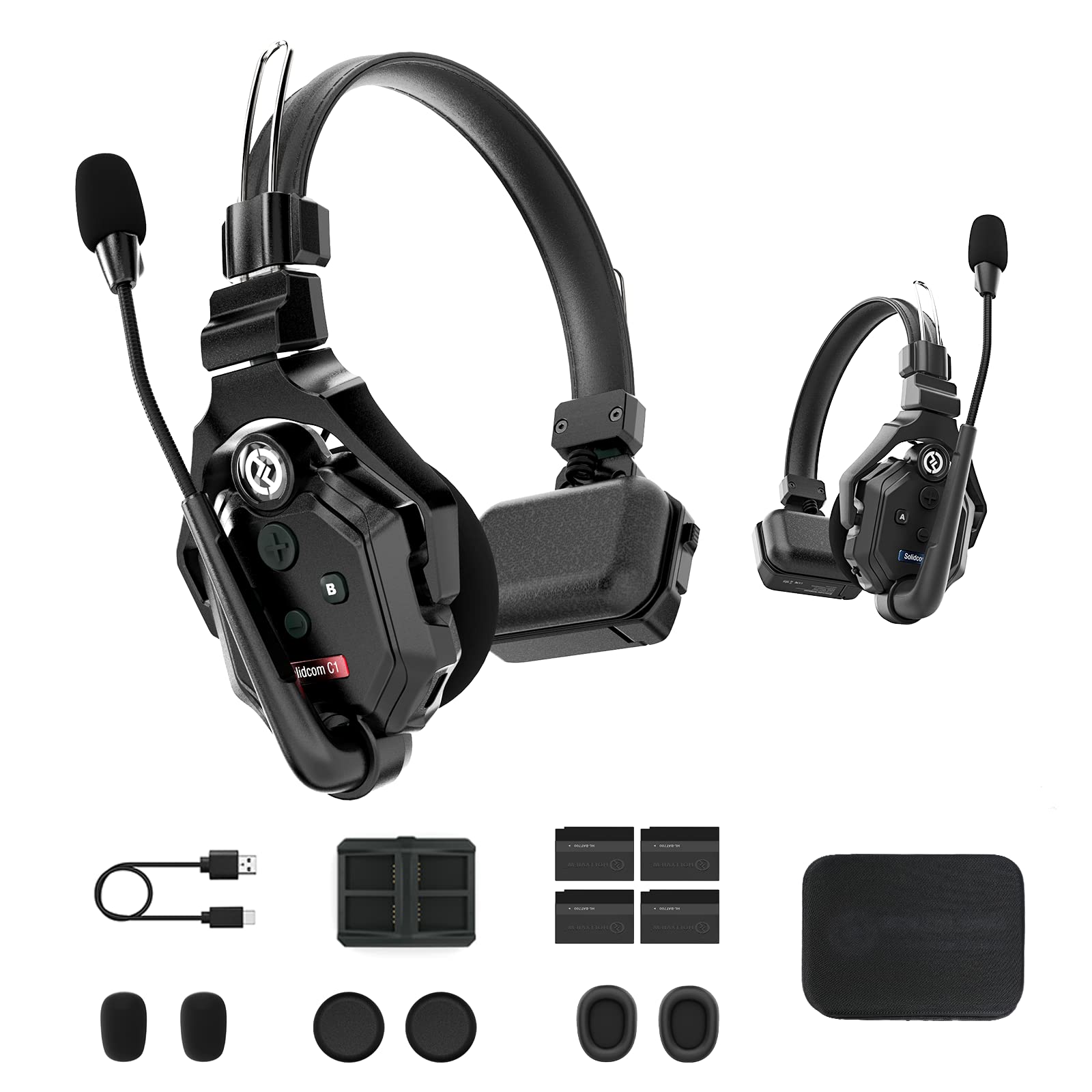 Hollyland Solidcom C1 Wireless Headset Intercom System 2-Person Full Duplex 1100