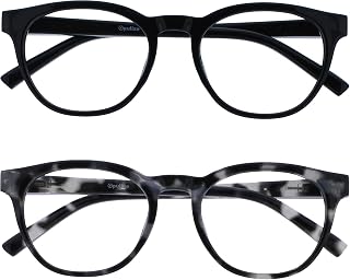 Opulize Blu Retro Blocking Blue Light Reading Glasses Computer Anti Reflective Visual Fatigue Men Women B5, Black / Grey Black Tortoise