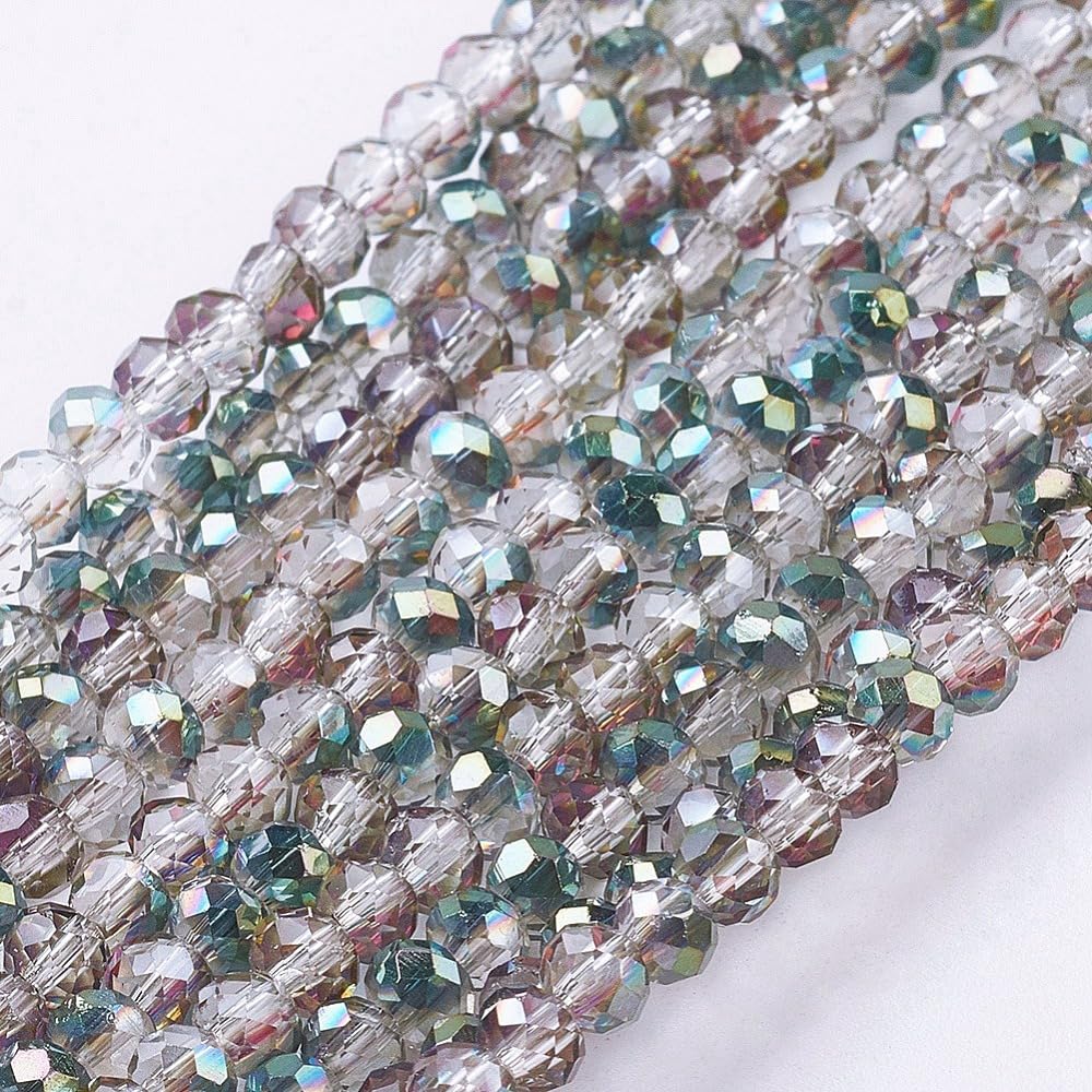 1350 Pieces 3x2mm Rondelle Faceted Glass Beads Mini Crystal Loose Spacer Beads f