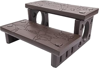 SUNSOLAR Outdoor & Indoor Spa Steps Durable and Easy Access - Brown | Universal Side Step