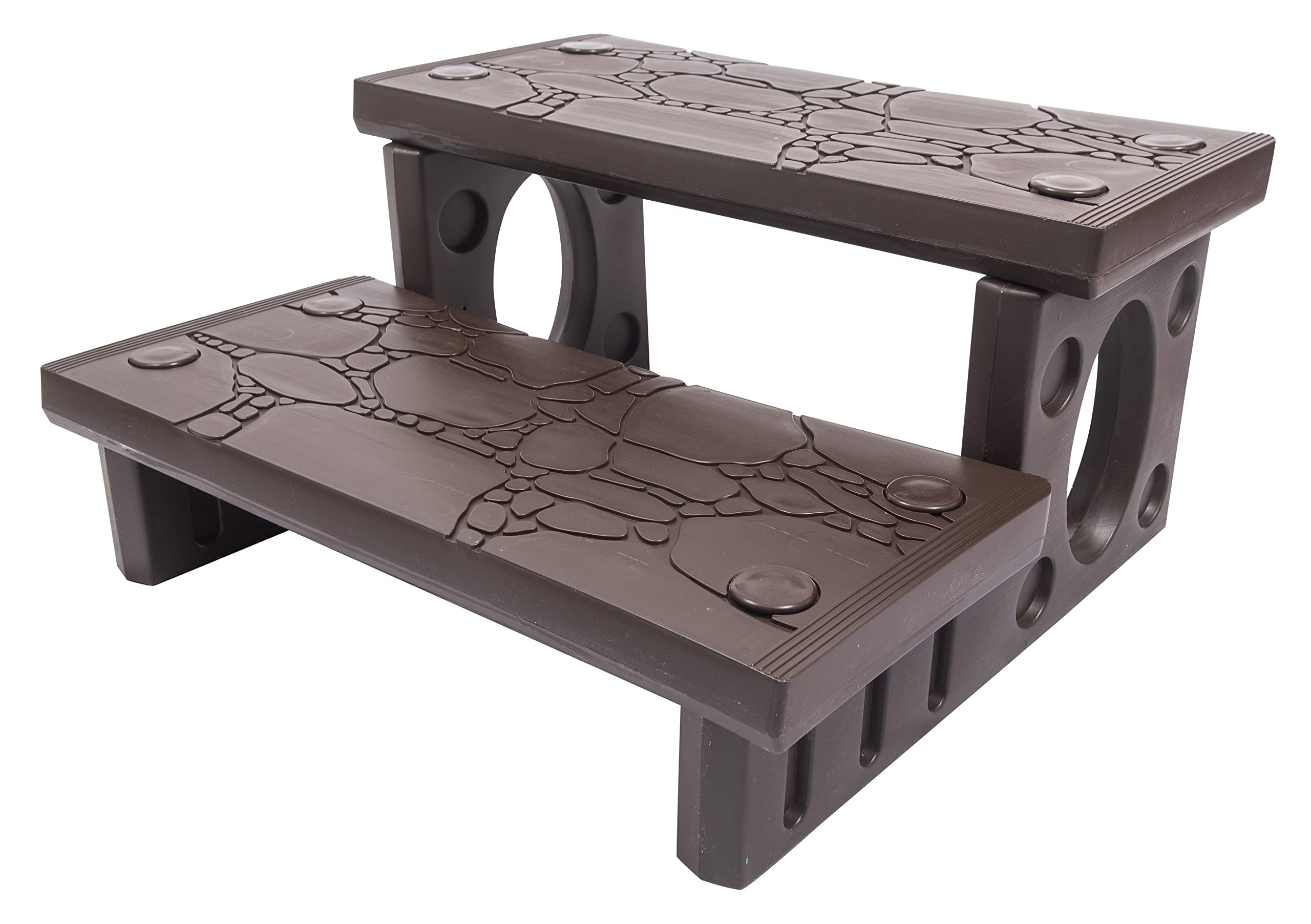 SUNSOLAR Outdoor & Indoor Spa Steps Durable and Easy Access - Brown | Universal 