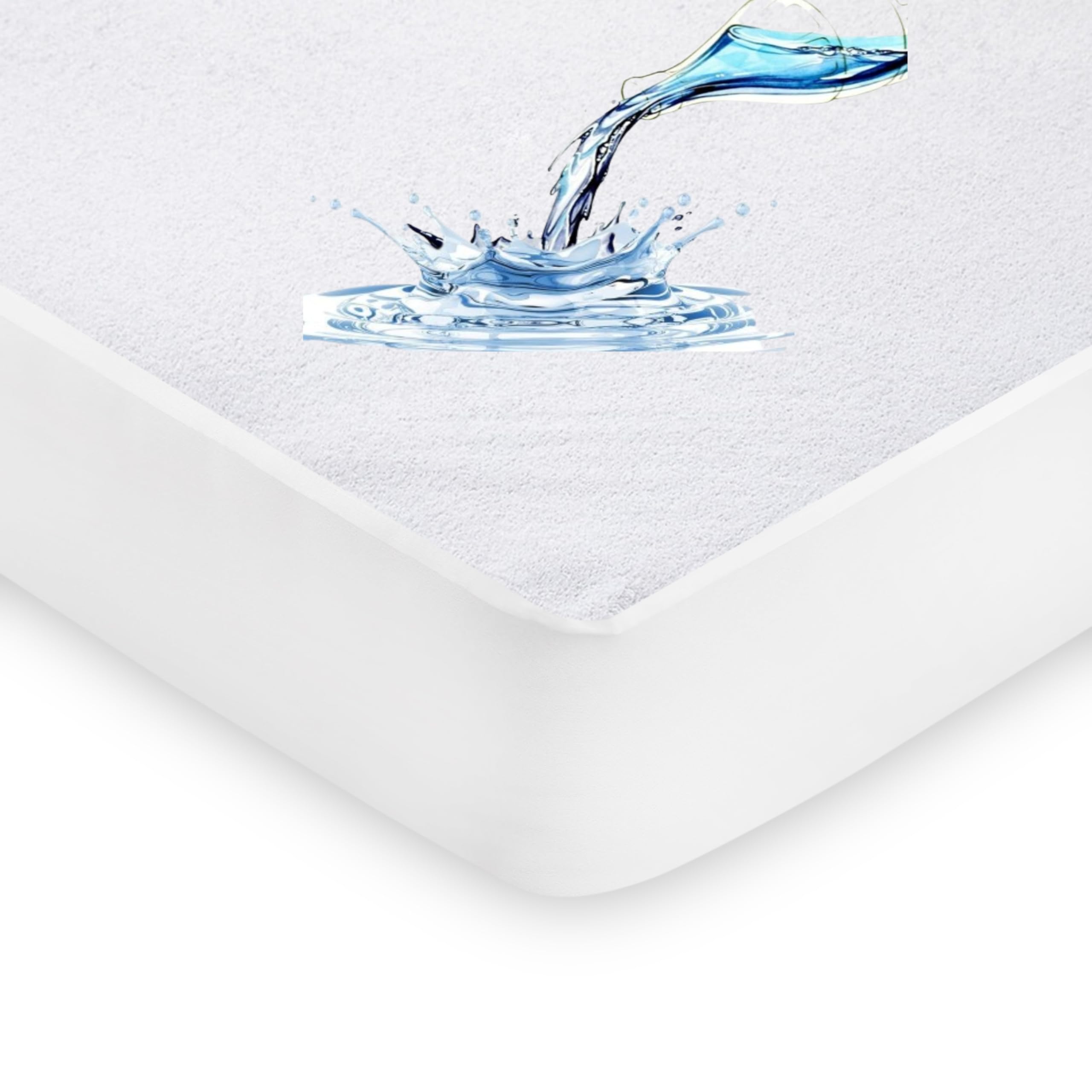 IMFAA 100% Waterproof Mattress Protector - 15 Cm Deep Stretch Skirt – Cot Bed (7