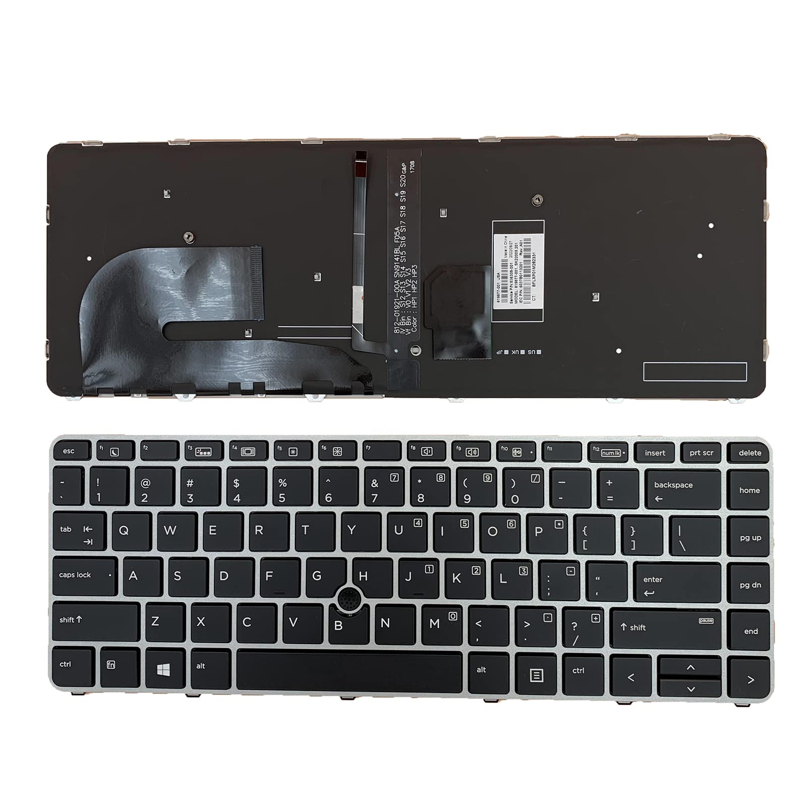 Siakoocty Laptop Replacement US Layout with Pointing with Backlight Keyboard for