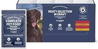 by Amazon Complete Adult Dog Food Selection of Meat in Sauce 4.8 kg 48 x 100 g Packs