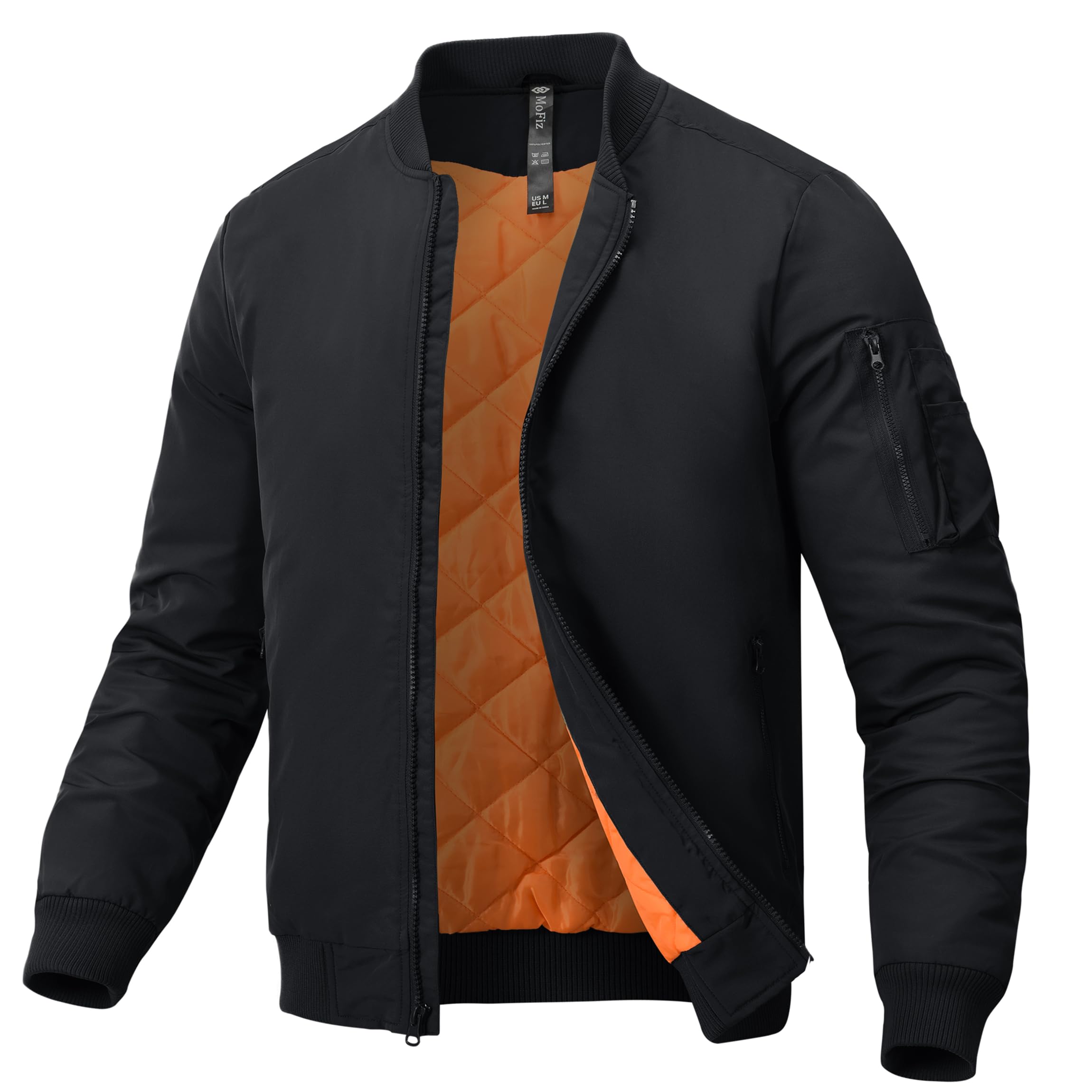 MoFiz Bomberjacke Herren Warm Gepolsterte Übergangsjacke